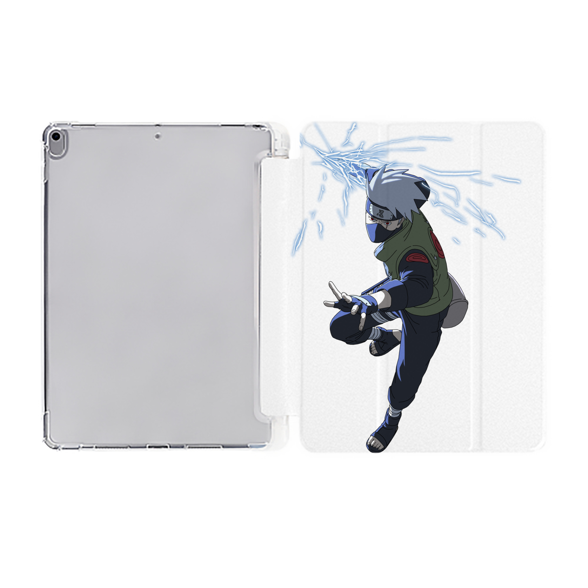 （画像用） NARUTO -ナルト- はたけ カカシ Hatake Kakashi IPad ケース ペン収納付き 三つ折りスタンド PUレザー×シリコン 対応機種9.5/10.5/10.9インチ